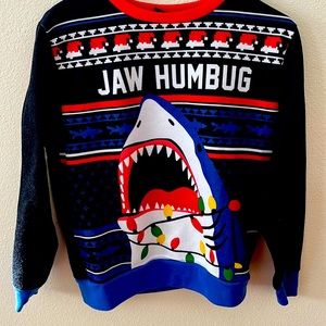 Boys Christmas sweatshirt. Jaw Humbug